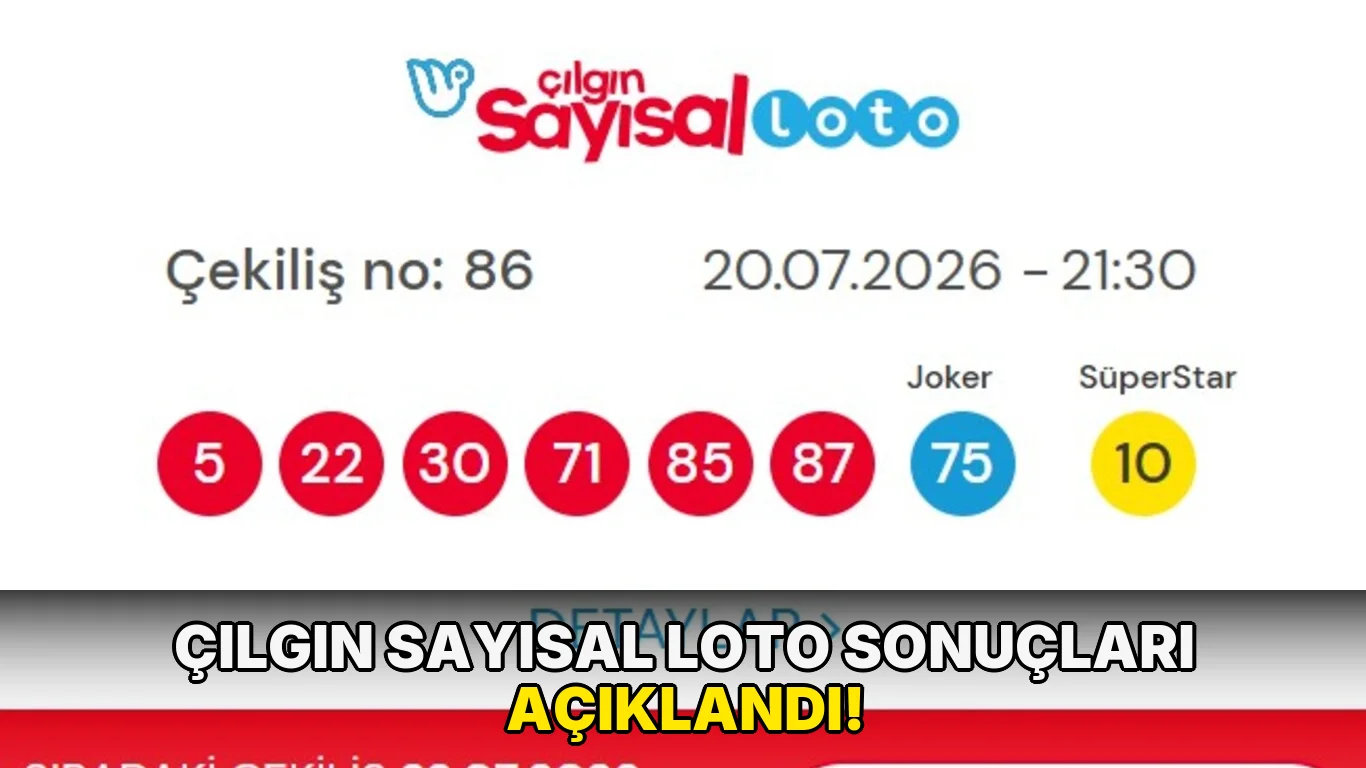 Çılgın Sayısal Loto sonuçları açıklandı!