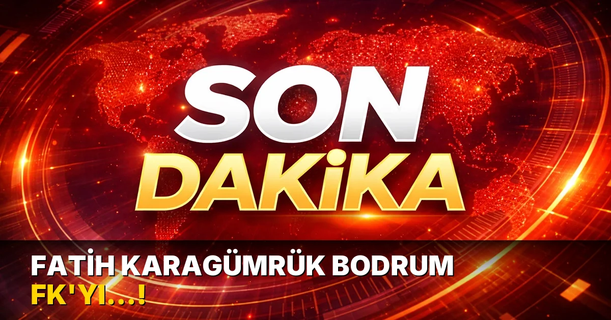Fatih Karagümrük Bodrum FK'yı…!