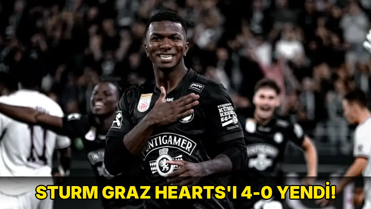 Sturm Graz Hearts'ı 4-0 yendi!