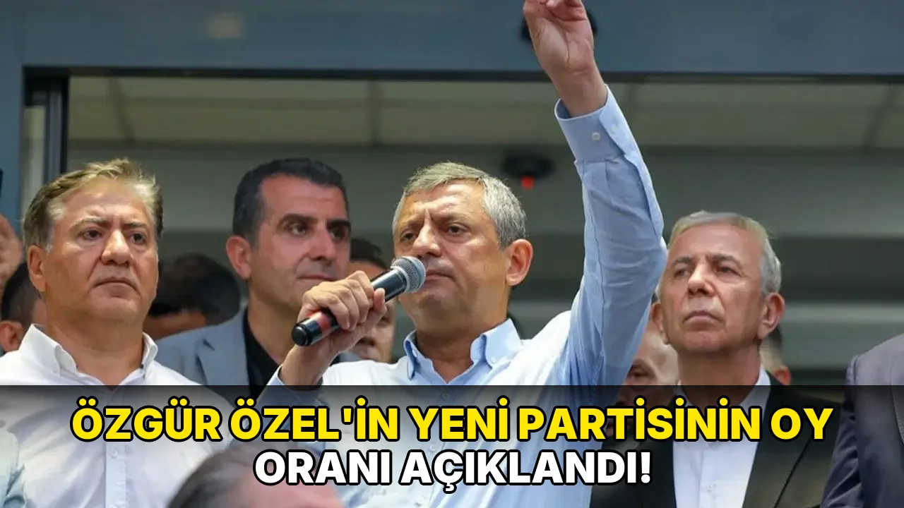 Özgür Özel'in Yeni Partisinin Oy oranı açıklandı!