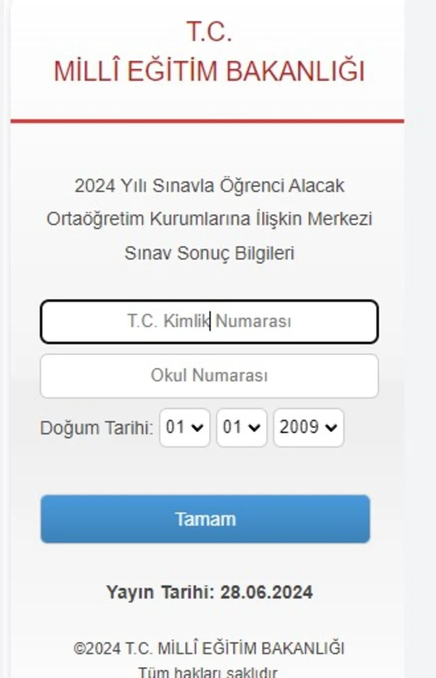 Lgs sonuçları açıklandı mı?