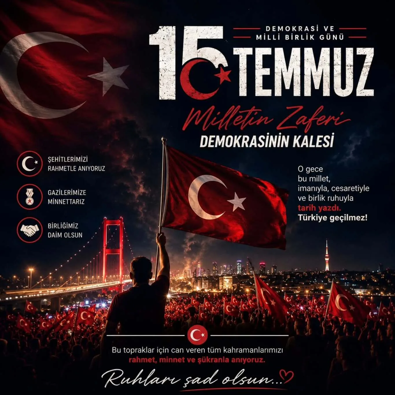 Minnet ve şükranla anıyoruz!