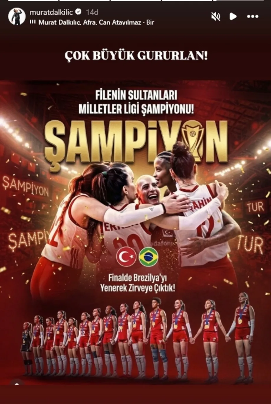 Ünlüler Filenin Sultanları'nı Kutladı!