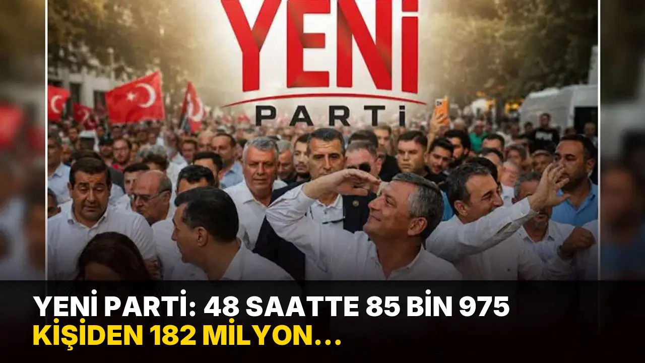 YENİ Parti: 48 saatte 85 bin 975 kişiden 182 milyon lira bağış
