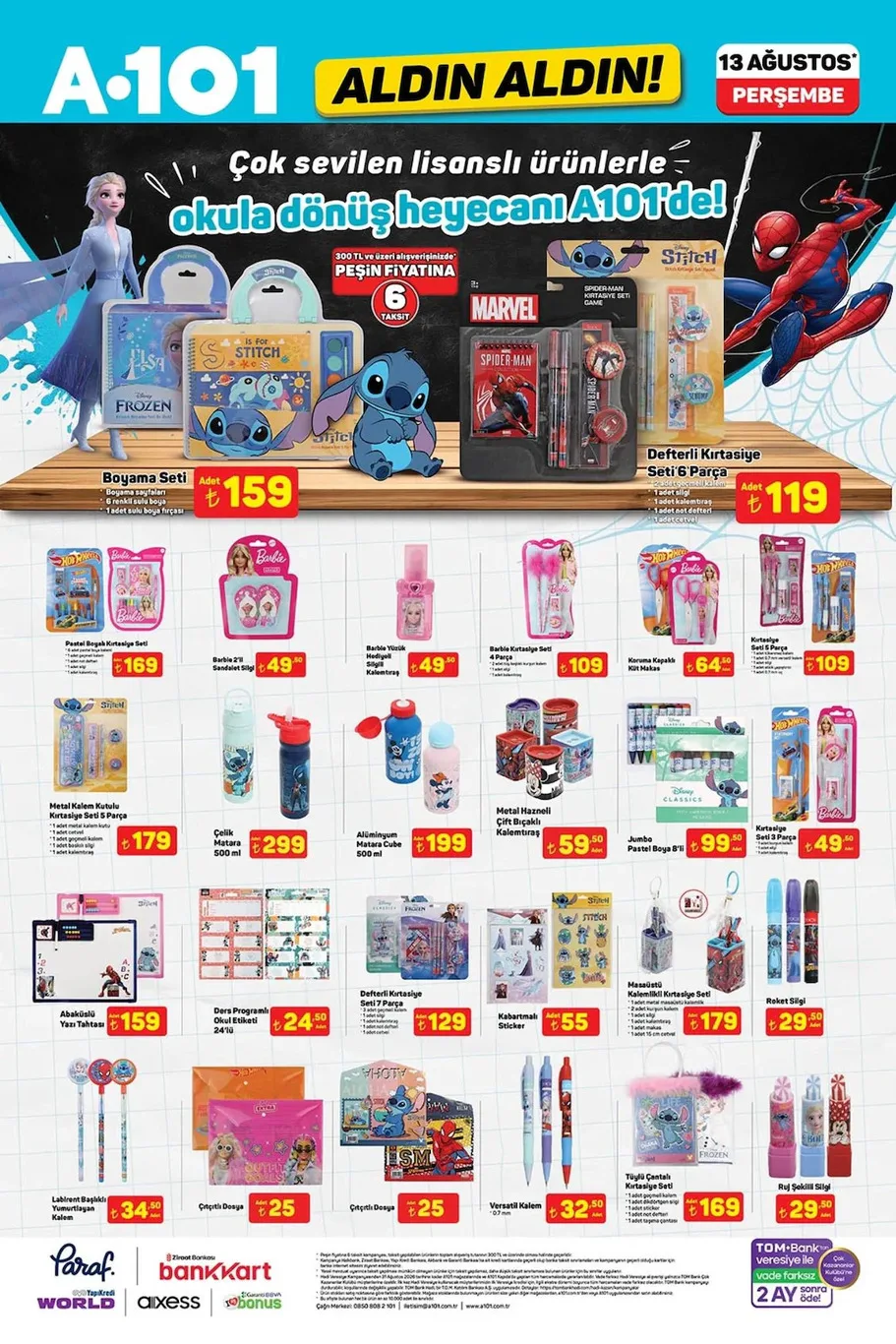 A101 13 Ağustos aktüel kataloğu yayında