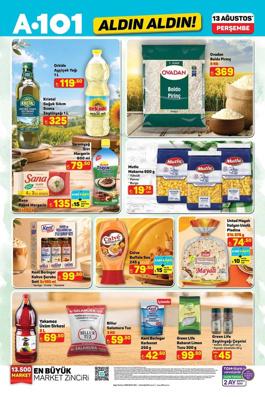 A101 13 Ağustos aktüel kataloğu yayında