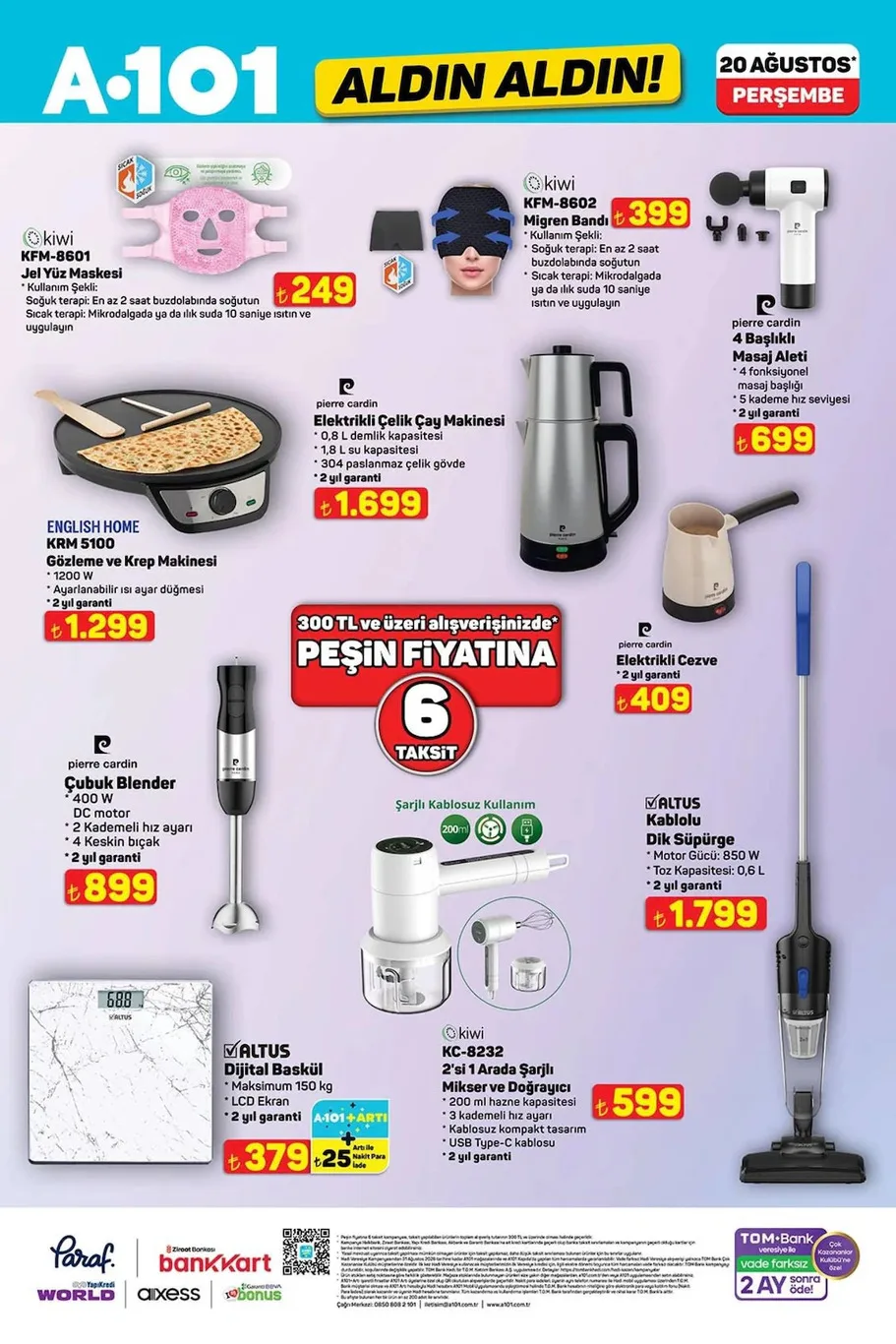 A101 20 Ağustos aktüel kataloğu