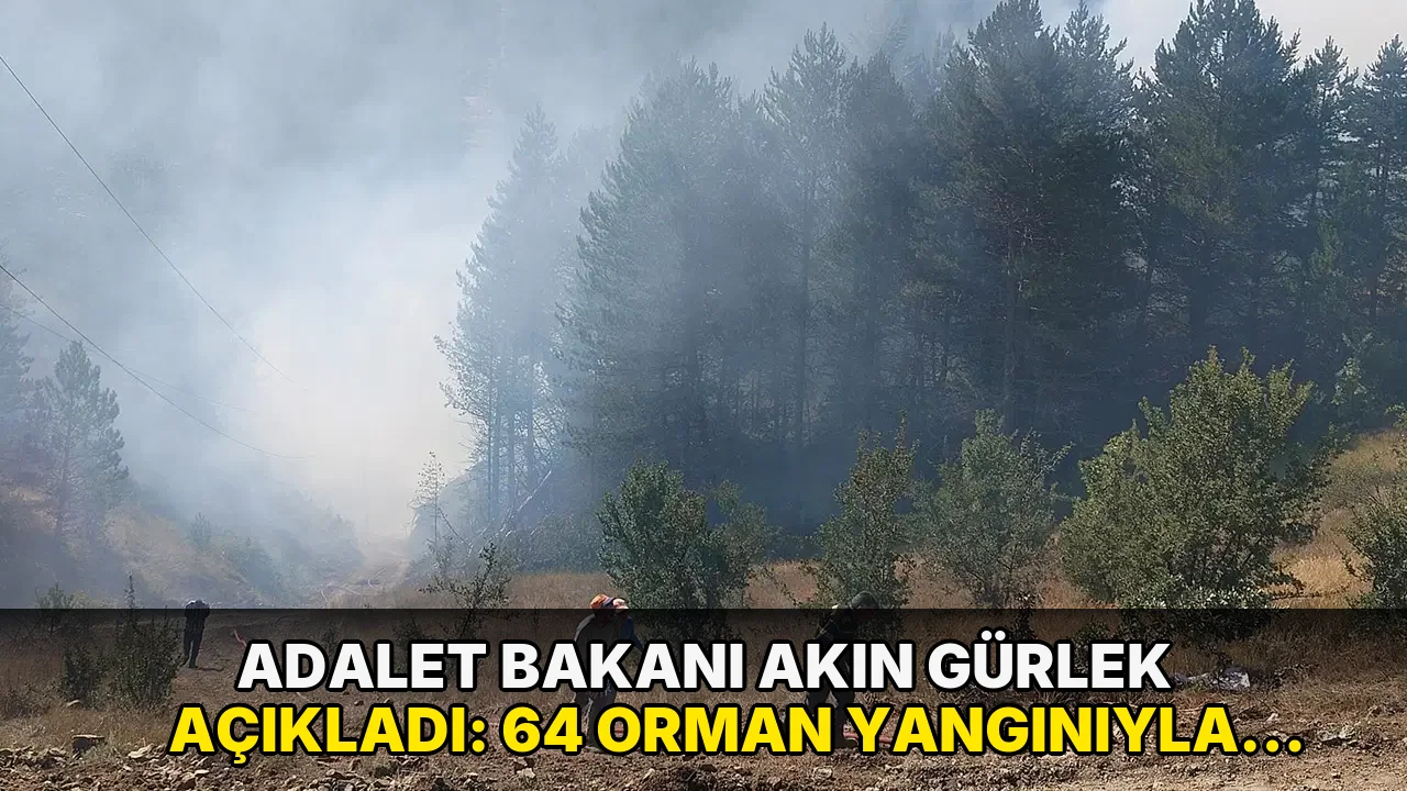 Adalet Bakanı Akın Gürlek açıkladı: 64 orman yangınıyla ilgili 11 tutuklama
