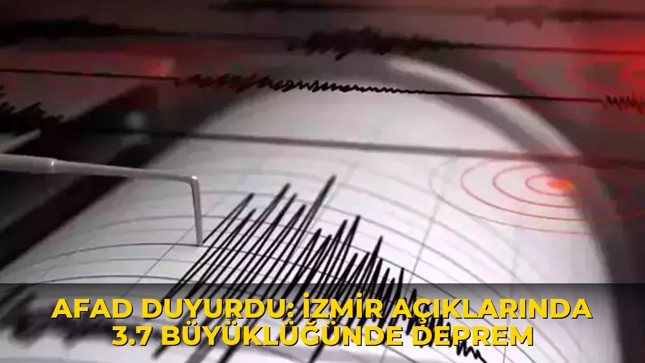 AFAD duyurdu: İzmir açıklarında 3.7 büyüklüğünde deprem