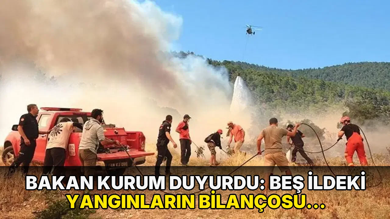Bakan Kurum açıkladı: Beş ildeki yangınların bilançosu ortaya çıktı