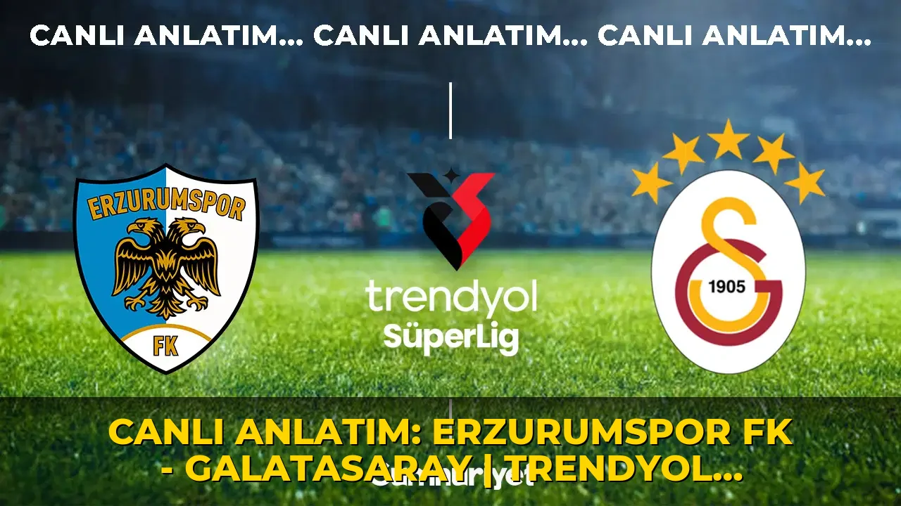 CANLI ANLATIM: Erzurumspor FK - Galatasaray | Trendyol Süper Lig 2. hafta karşılaşması