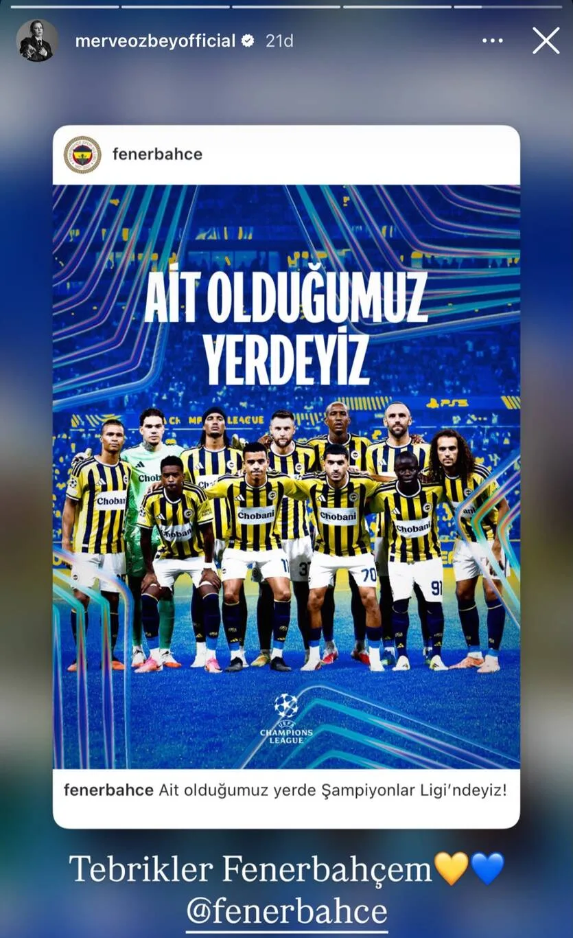 Fenerbahçeli ünlülerin UCL sevinci