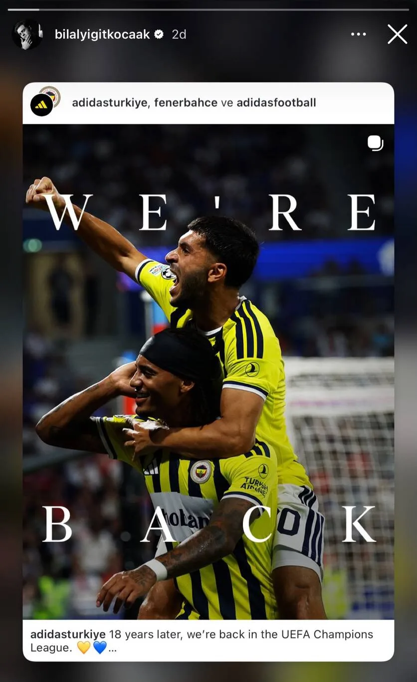Fenerbahçeli ünlülerin UCL sevinci