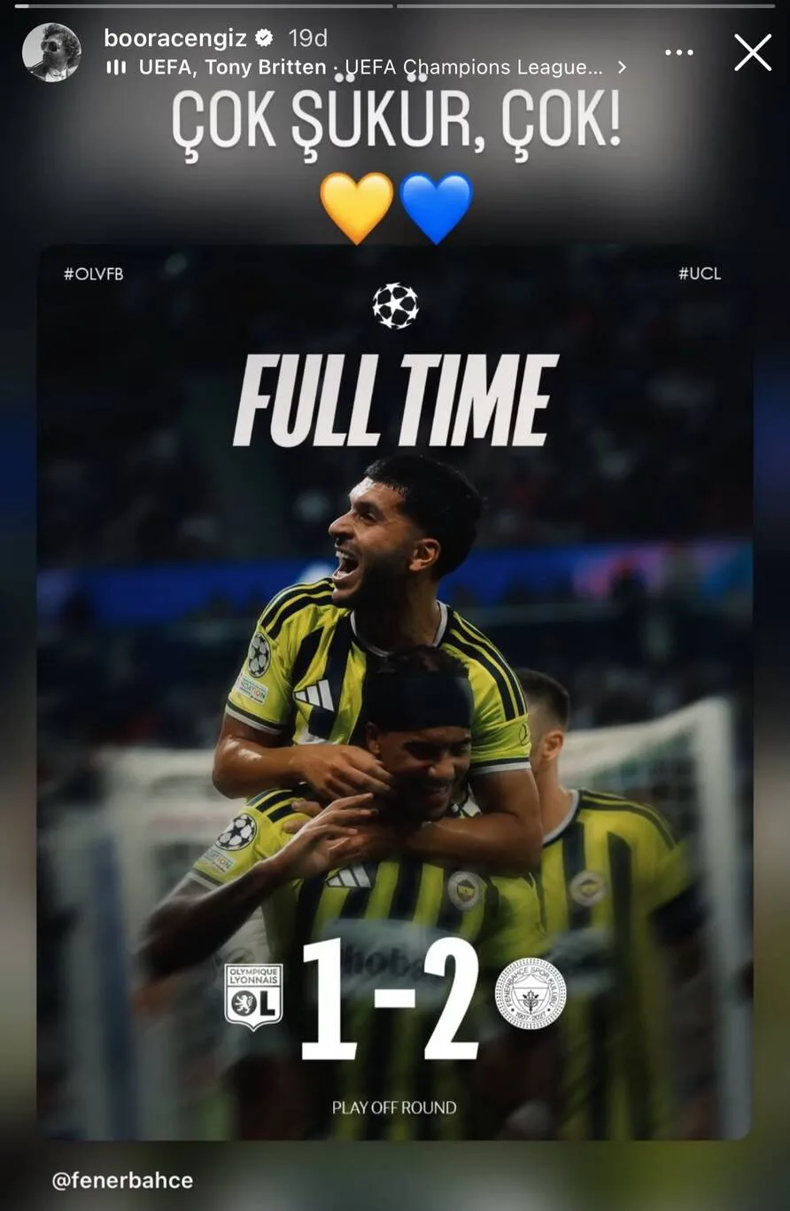 Fenerbahçeli ünlülerin UCL sevinci