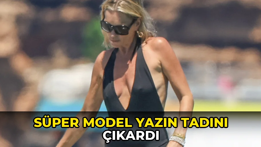 Süper model yazın tadını çıkardı