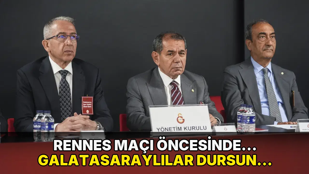 Rennes maçı öncesi... Galatasaraylı taraftarlardan Dursun Özbek'e tepki!