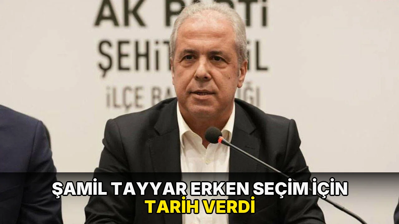 Şamil Tayyar erken seçim için tarih verdi