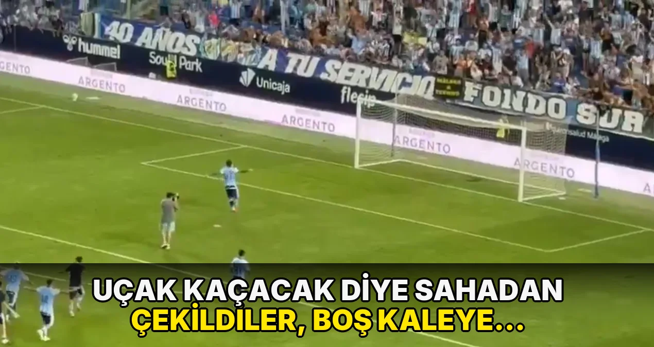 Uçak kaçacak diye sahadan çekildiler, boş kaleye penaltı atıp kutladılar
