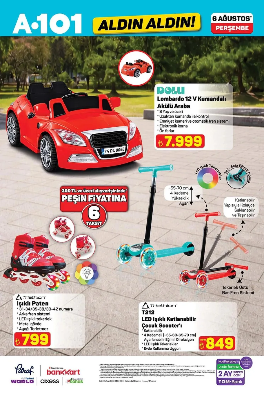 A101 6 Ağustos aktüel broşürü yarın satışta