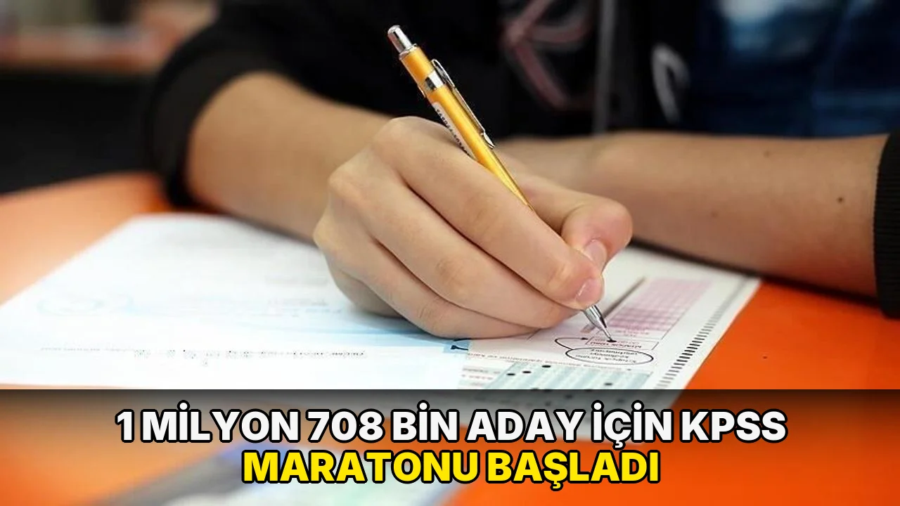1 milyon 708 bin aday için KPSS maratonu başladı