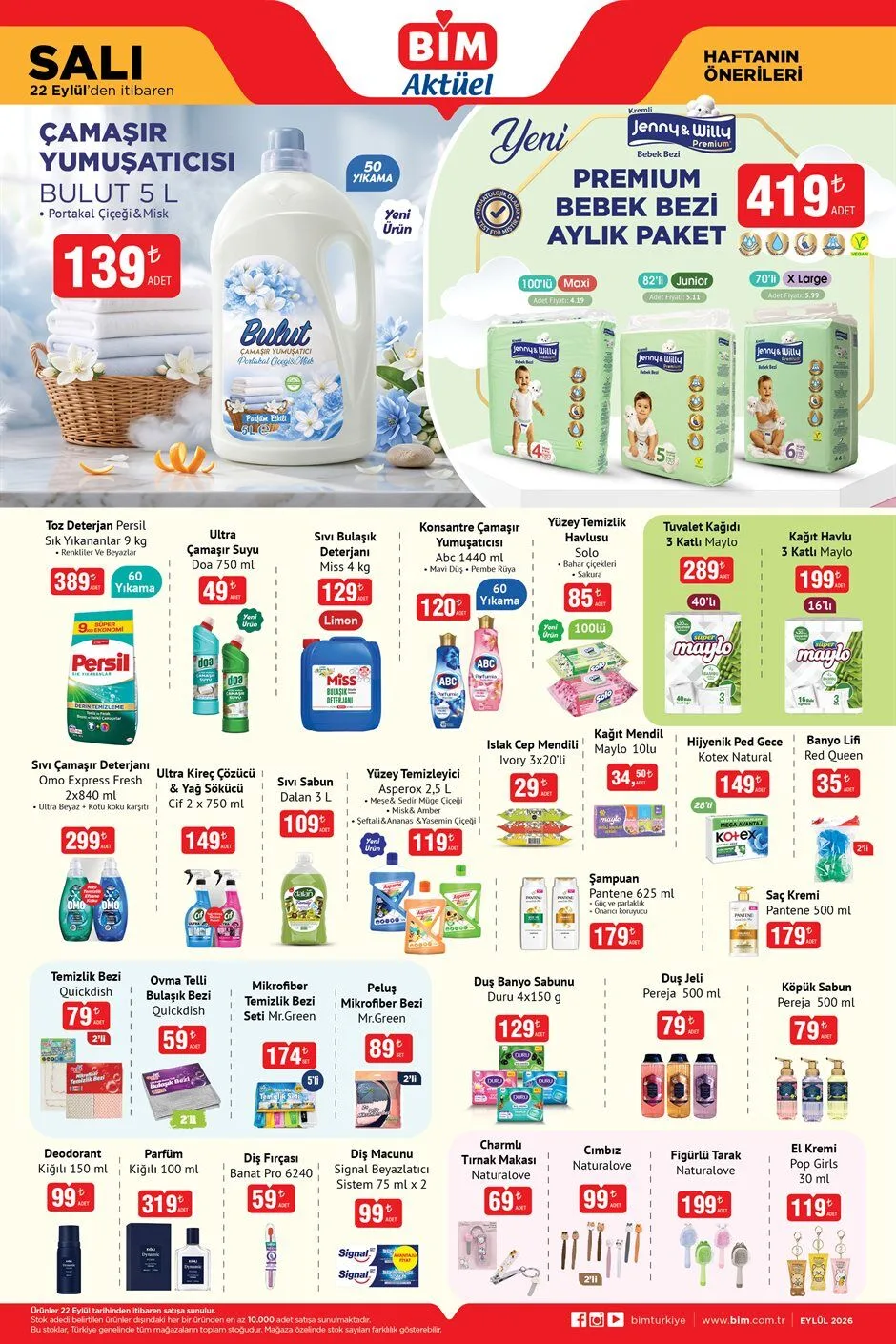 18 - 22 Eylül 2026 BİM aktüel kataloğu