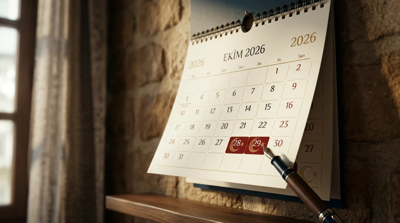 29 Ekim resmi tatil mi? 28 Ekim yarım gün mü, 29 Ekim hangi güne denk geliyor? 2026-2027 resmi tatiller takvimi