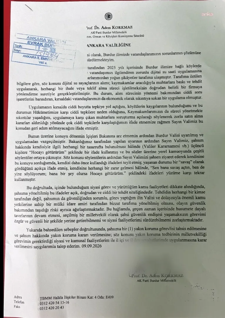 Adem Korkmaz Dilekçe