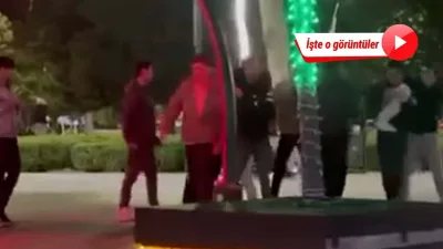 Bolu'da iki grup arasındaki tekme ve yumruklu meydan kavgası kamerada!