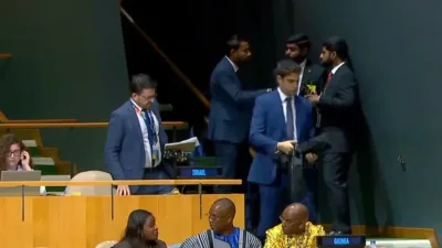 Cumhurbaşkanı Erdoğan, BM Zirvesi'nde konuşurken İsrail heyeti salondan ayrıldı