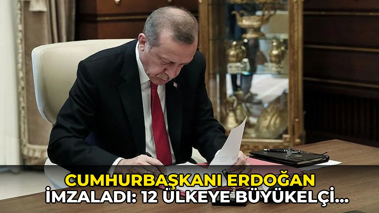 Cumhurbaşkanı Erdoğan imzaladı: 12 ülkeye büyükelçi ve birçok makama yeni isimler atandı