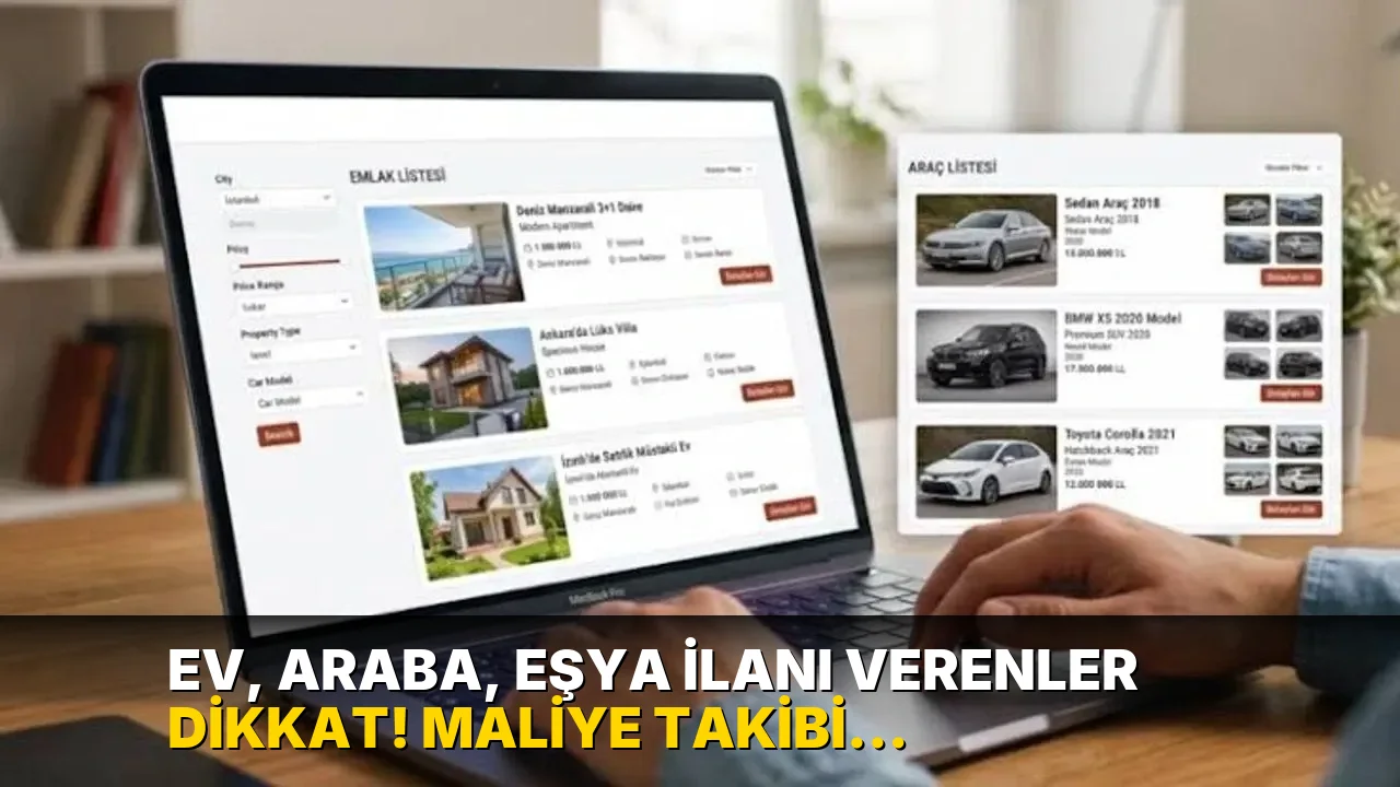 Ev, araba, eşya ilanı verenler dikkat! Maliye takibi sıkılaştırıyor