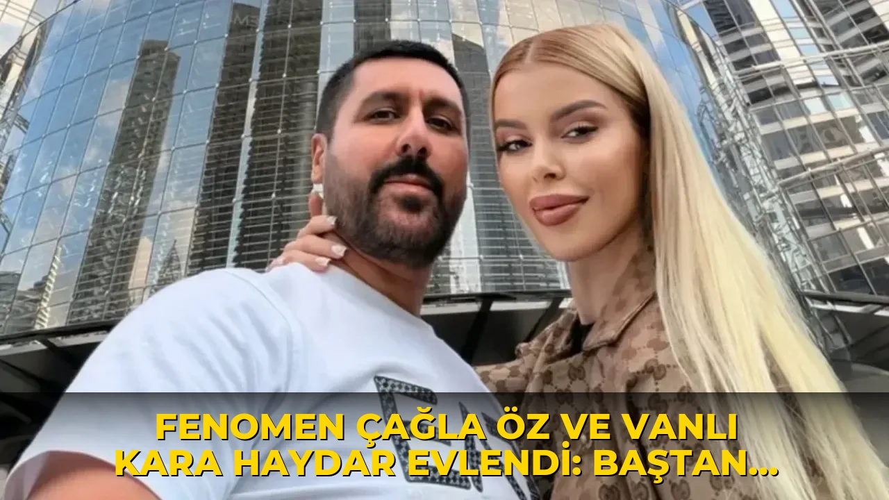 Fenomen Çağla Öz ve Vanlı Kara Haydar evlendi: Baştan aşağı altınlarla donatıldı!