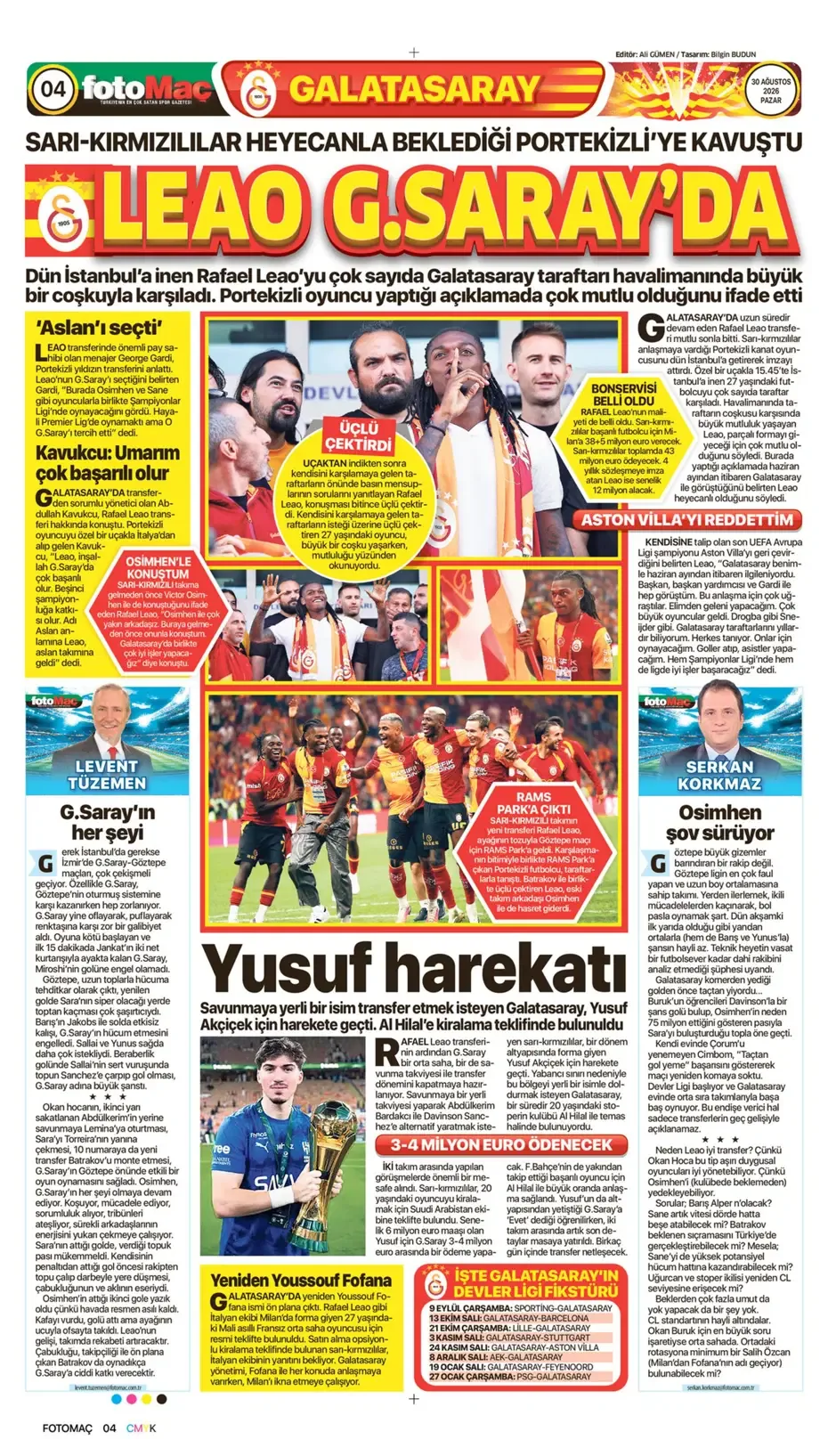 Günün spor manşetleri: ‘Fenerbahçe’ye yeni Ronaldinho’