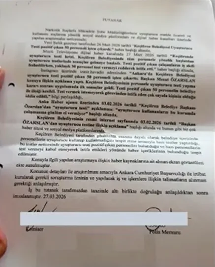 Keçiören Belediyesi Tutanak