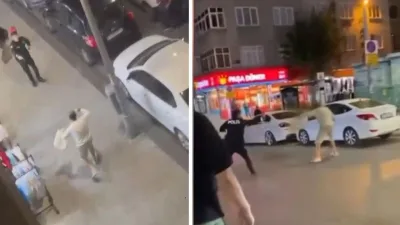 Polise bıçakla saldırdığı öne sürülen şüpheli, bacağından vuruldu