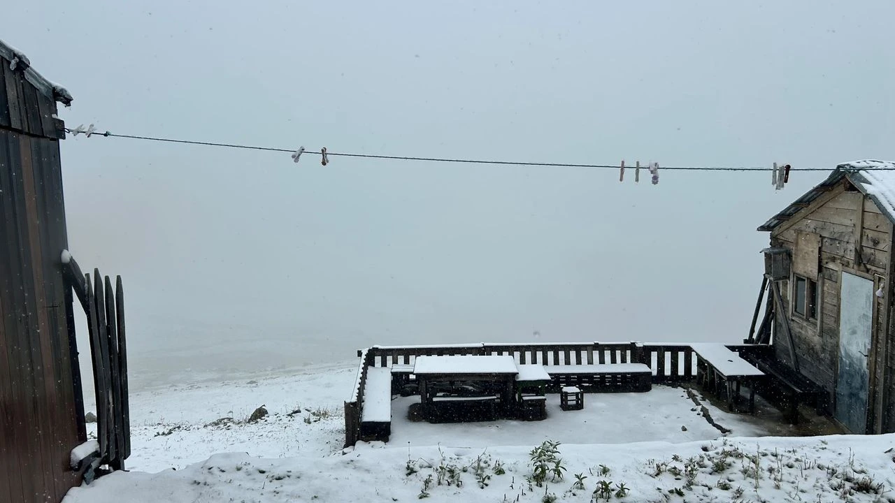 Rize'nin Kavlon Yaylası'na kar yağdı