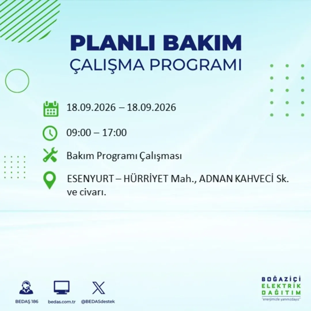 Esenyurt elektrik kesintisi: Hürriyet mahallesi kesinti saatleri