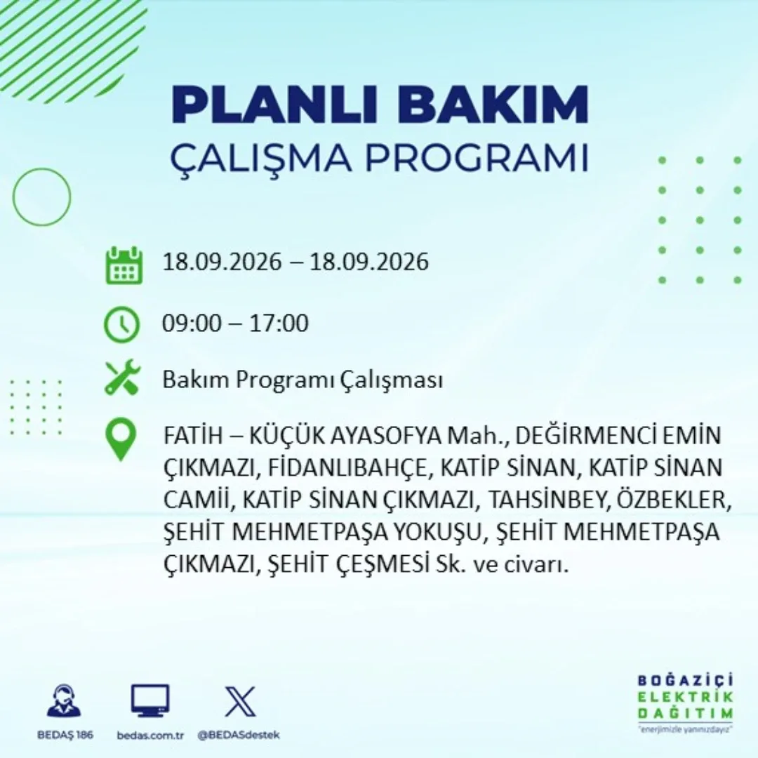 Fatih elektrik kesintisi: Küçük Ayasofya mahallesi