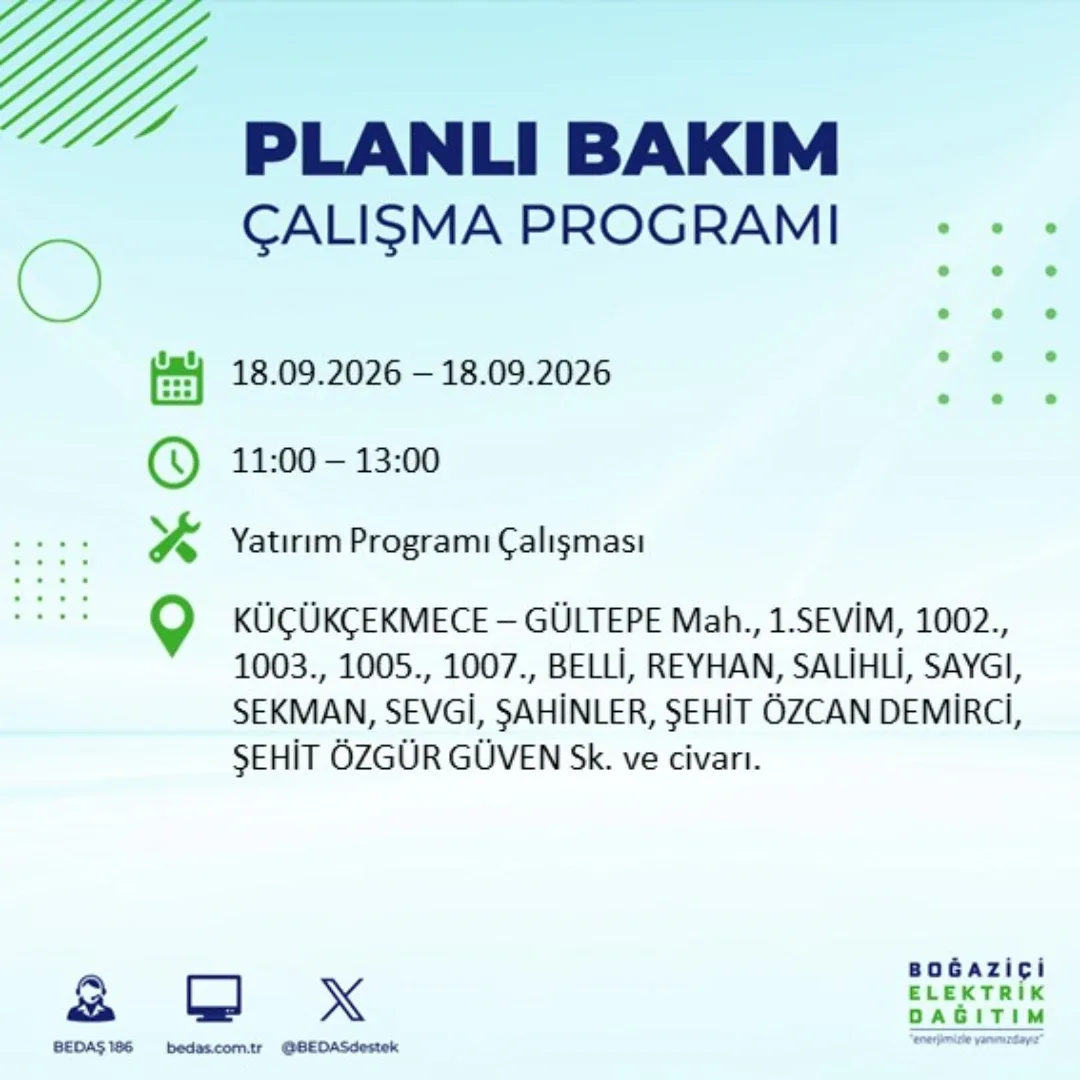 Küçükçekmece elektrik kesintisi: Gültepe mahallesi