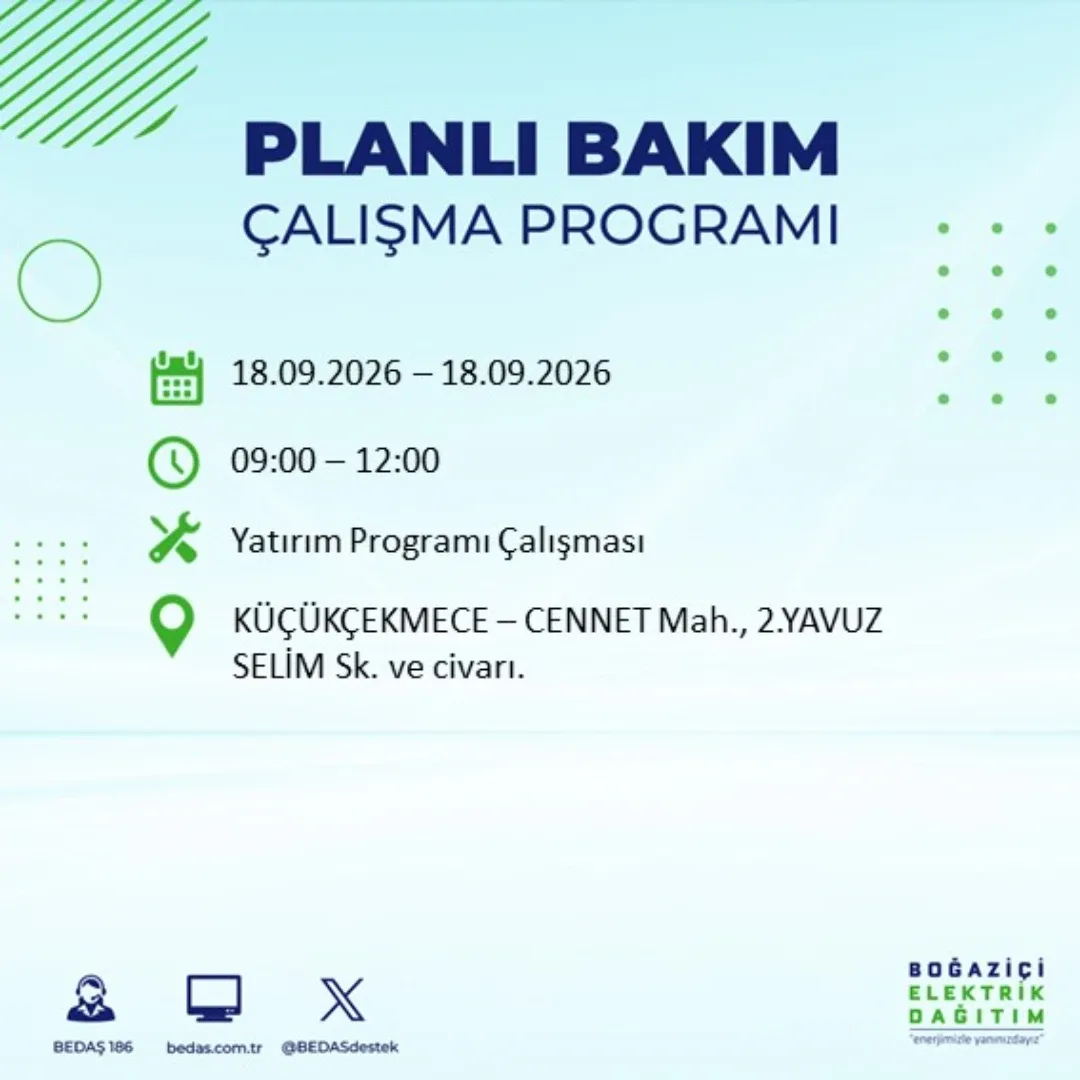 Küçükçekmece elektrik kesintisi: Cennet mahallesi