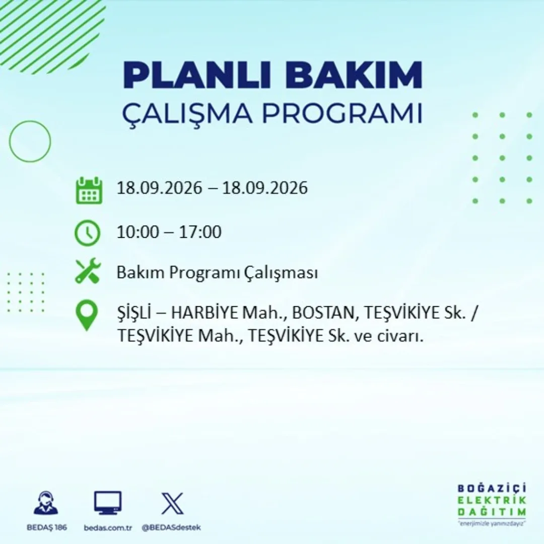 Şişli Harbiye mahallesi&nbsp;elektrik kesintisi