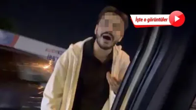 Taksiye tekme atıp şoförü tehdit eden şahıs tutuklandı: O anlar kamerada