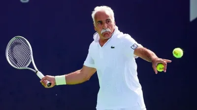 Tenis efsanesi Mansour Bahrami Ankara'da korta çıktı