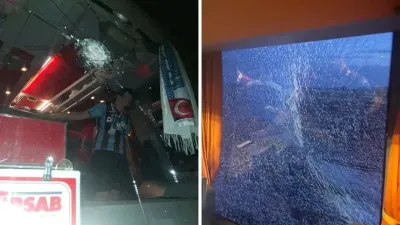 Trabzonspor taraftarlarını taşıyan otobüse saldıran 7 kişi gözaltında!