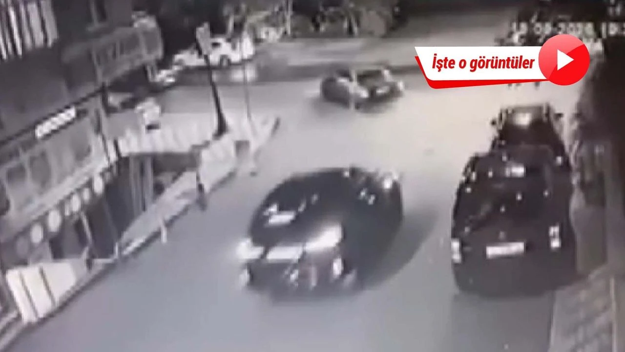 Üsküdar'da motokuryenin ağır yaralandığı kaza kamerada
