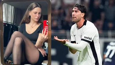 Vlahovic Serenay Sarıkaya'ya kalp attı