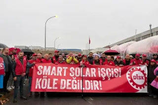 DİSK Genel Başkanı Çerkezoğlu'ndan, Smart Solar işçilerine ziyaret