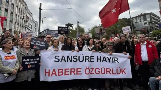 Gazeteciler 10 ilde sokağa çıktı: 'Sansüre hayır, habere özgürlük'