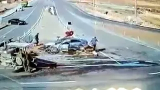 Kahramanmaraş'ta MHP'li vekilin yaralandığı kazanın görüntüleri ortaya çıktı
