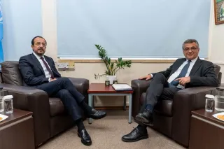 KKTC Cumhurbaşkanı Erhürman ile GKRY lideri Hristodulidis bir araya geldi